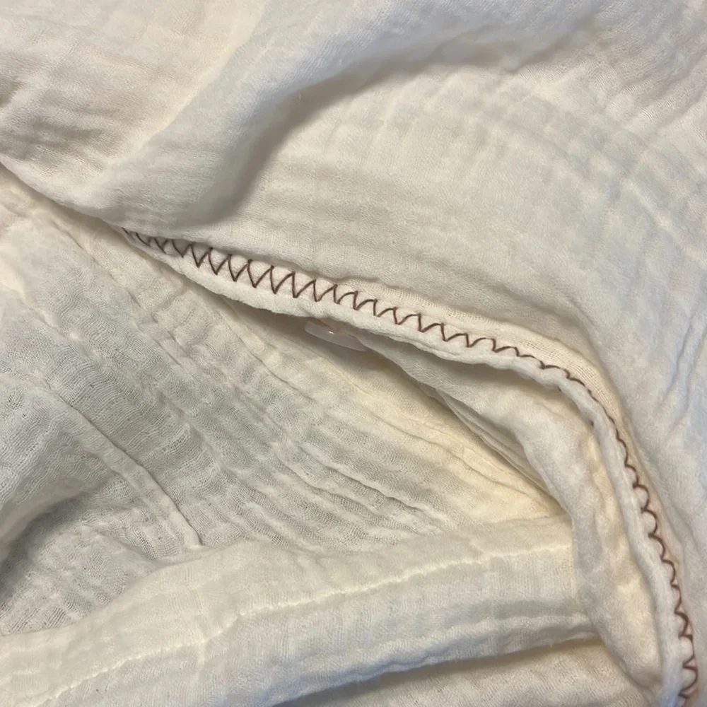 New Anthropologie Amber Lewis Gretchen Gauze Duvet Cover Ivory King